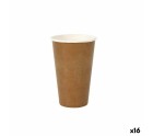 Set of glasses Algon Disposable kraft paper 15 Pieces 450 ml (16 Units)
