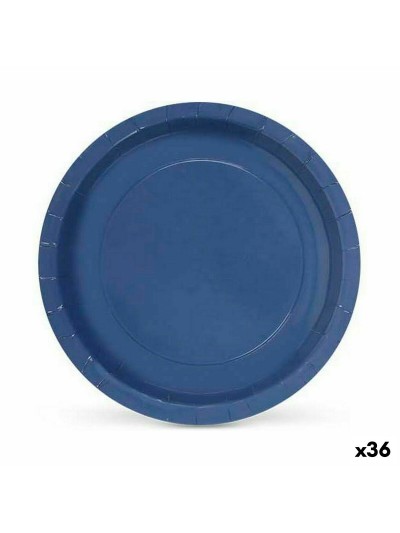 Set de Platos Algon Desechables Cartón Azul 10 Piezas 23 x 23 x 1,5 cm (36 Unidades)