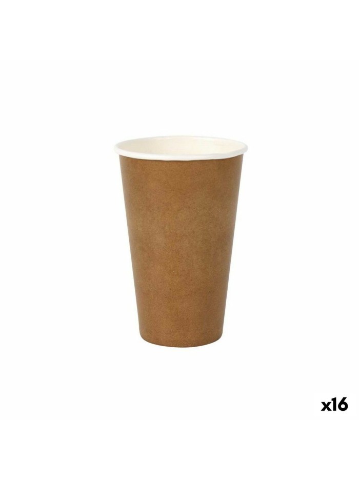 Set of glasses Algon Disposable kraft paper 6 Pieces 450 ml (16 Units)