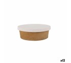 Jeux de plateaux Algon papier kraft Avec couvercle Produits à usage unique (5 Pièces) (12 Unités)