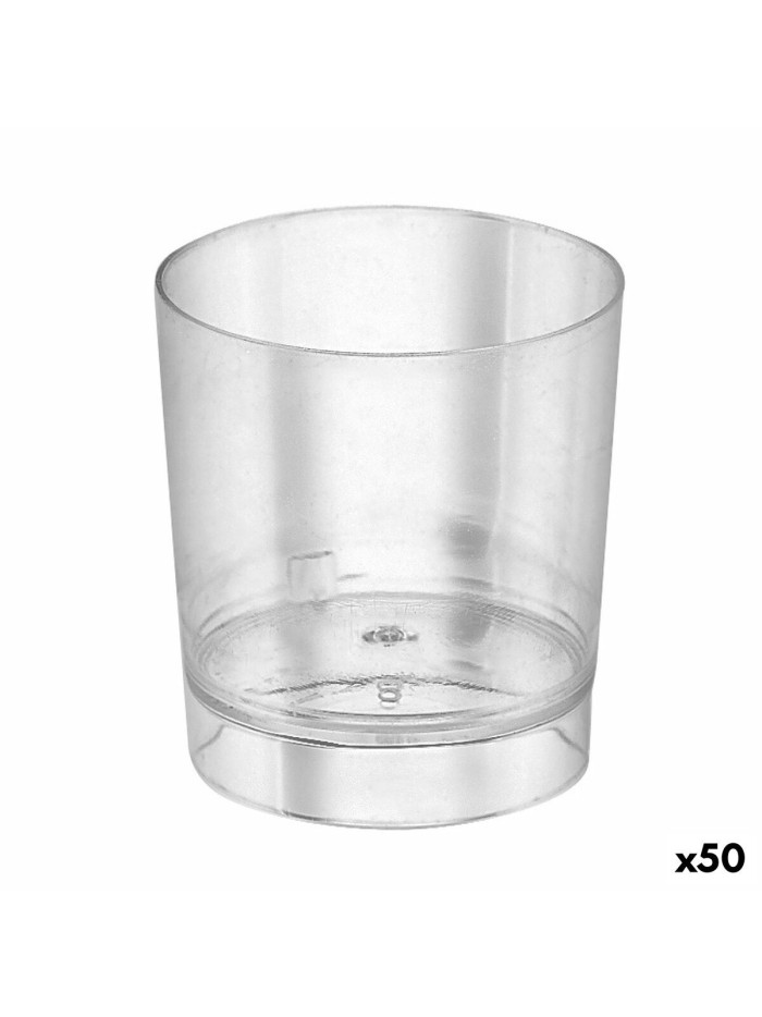 Set de Vasos de Chupito Algon Reutilizable Transparente 10 Piezas 35 ml (50 Unidades)