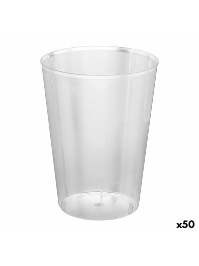 Lot de verres réutilisables Algon Cidre Transparent 4 Pièces 480 ml (50 Unités)