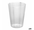 Lot de verres réutilisables Algon Cidre Transparent 10 Pièces 480 ml (20 Unités)