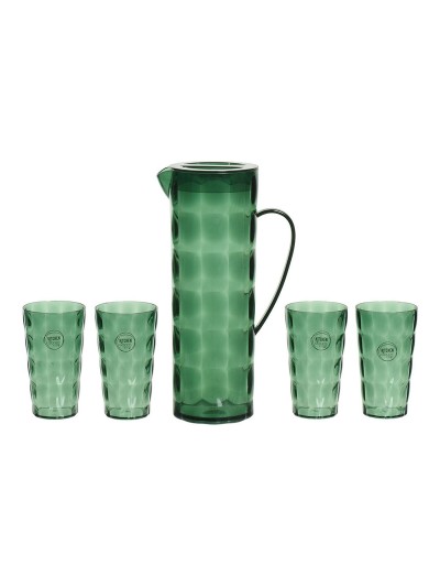 Set de pichets avec verres EDM 827051 Plastique recyclé (5 Pièces)