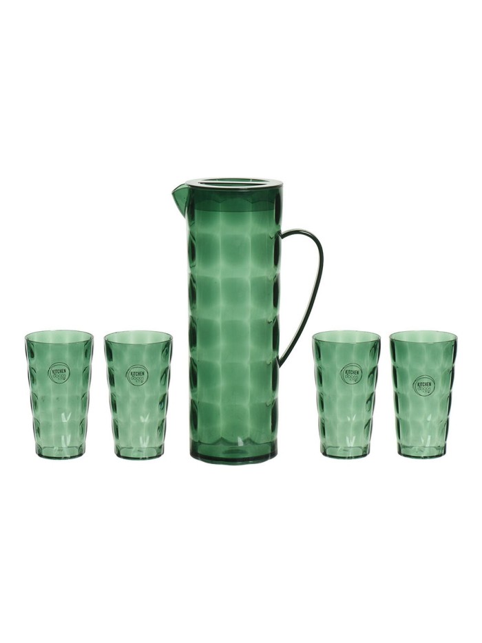 Jug and glasses set EDM 827051 Recycled plastic (5 Pieces)