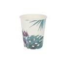 Set de Vasos Algon Desechables Cartón Tropical 10 Piezas 250 ml (24 Unidades)