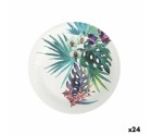 Service de vaisselle Algon Produits à usage unique Carton Tropical 8 Pièces 23 cm (24 Unités)