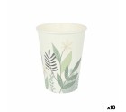 Set de Verres Algon Produits à usage unique Carton Floral 8 Pièces 330 ml (18 Unités)