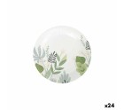 Set de Platos Algon Desechables Cartón Floral 12 Piezas 18 cm (24 Unidades)