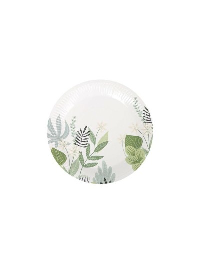 Set de Platos Algon Desechables Cartón Floral 12 Piezas 18 cm (24 Unidades)