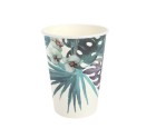 Set de Vasos Algon Desechables Cartón Tropical 8 Piezas 330 ml (18 Unidades)