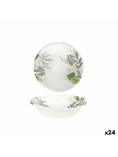 Set de Platos Algon Desechables Cartón Floral 6 Piezas 450 ml (24 Unidades)