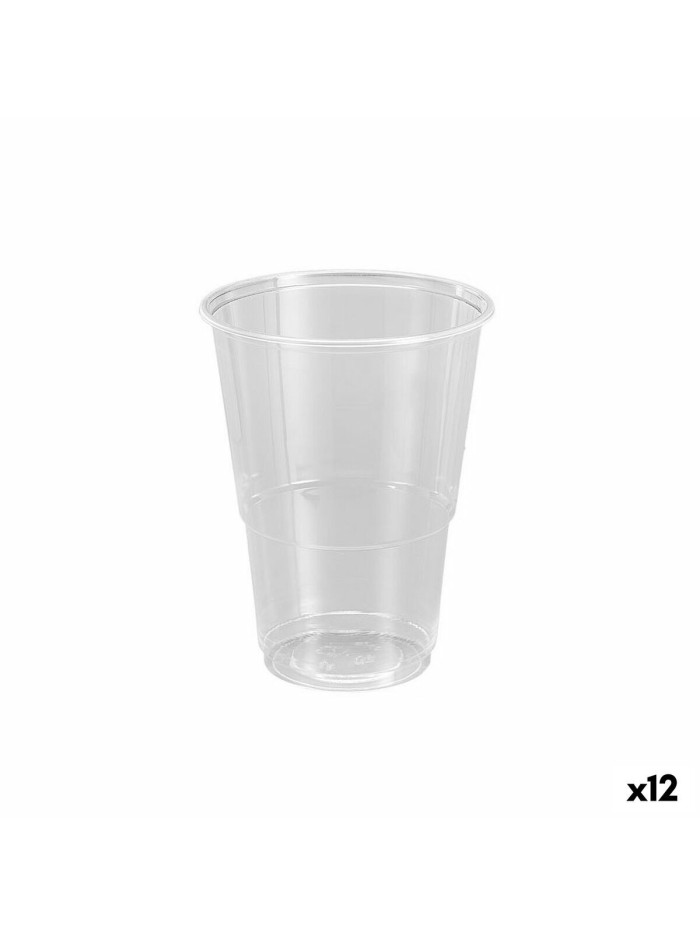 Set of reusable glasses Algon Plastic Transparent 50 Pieces 330 ml (12 Units)