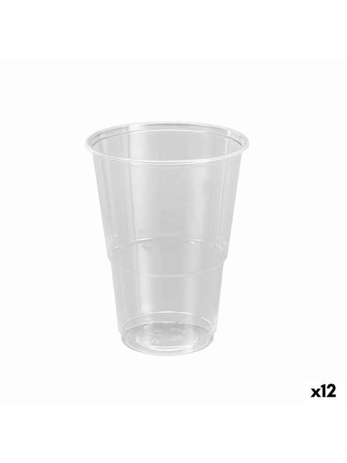 Set de vasos reutilizables Algon Plástico Transparente 25 Piezas 500 ml (12 Unidades)