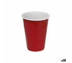 Lot de verres réutilisables Algon Plastique Rouge 10 Pièces 450 ml (18 Unités)