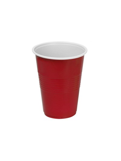 Set de vasos reutilizables Algon Plástico Rojo 10 Piezas 450 ml (18 Unidades)