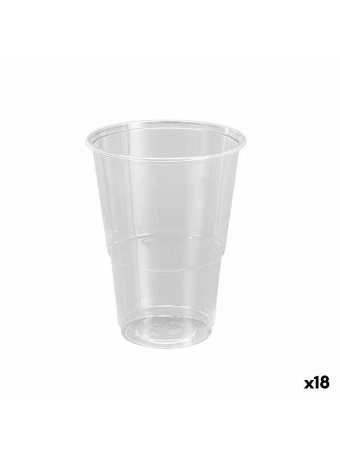 Lot de verres réutilisables Algon Plastique Transparent 12 Pièces 500 ml (18 Unités)