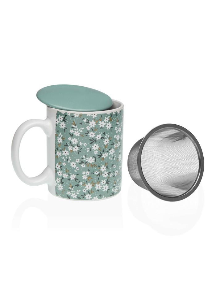 Tasse avec filtre pour infusions Versa Bellis Vert Grès