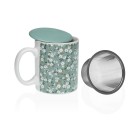 Taza con Filtro para Infusiones Versa Bellis Verde Gres