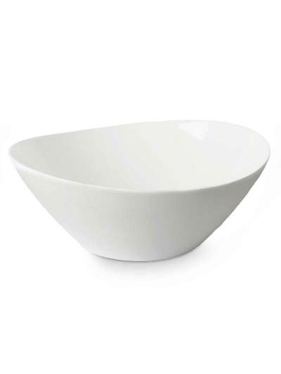 Bowl White Glass 25 x 10 x 23 cm (18 Units)
