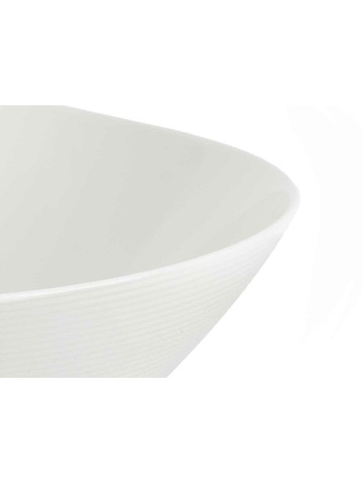 Bowl White Glass 25 x 10 x 23 cm (18 Units)