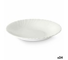 Deep Plate White Glass 21,5 x 3 x 21,5 cm (24 Units)