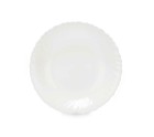 Deep Plate White Glass 21,5 x 3 x 21,5 cm (24 Units)