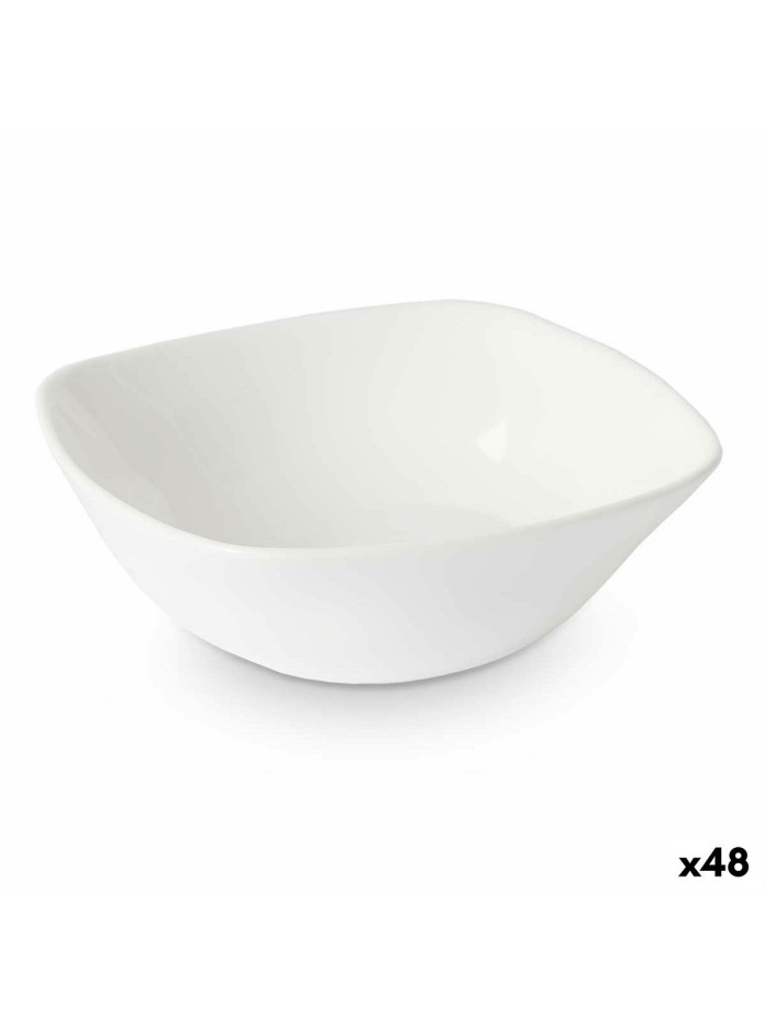 Bowl White 11 x 4 x 11 cm (48 Units) Squared