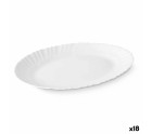 Fuente de Cocina Blanco Vidrio 34 x 2,5 x 25 cm (18 Unidades)