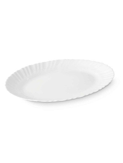 Serving Platter White Glass 34 x 2,5 x 25 cm (18 Units)