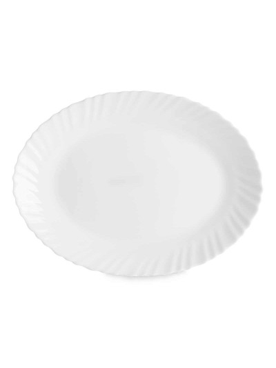 Serving Platter White Glass 34 x 2,5 x 25 cm (18 Units)
