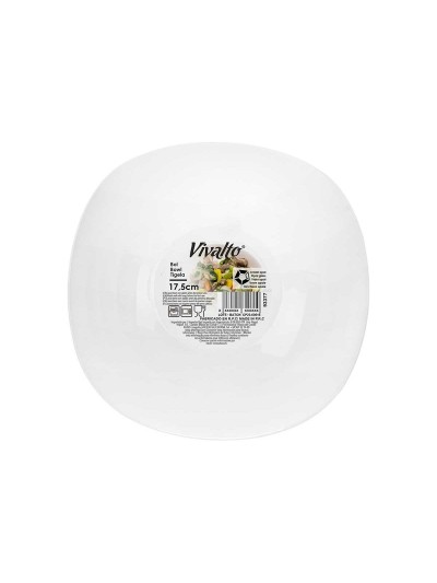 Bowl White 17,5 x 6 x 17,5 cm (36 Units) Squared