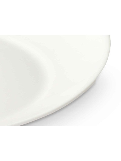 Flat Plate White Glass 30,5 x 3 x 26 cm (18 Units)
