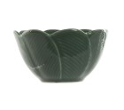 Appetizer Set Home ESPRIT Green Dark green Bamboo Porcelain Tropical 4 Pieces 32 x 10 x 7 cm (2 Units)