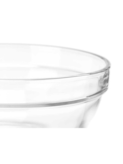 Bowl Transparent Glass 650 ml Stackable (24 Units)