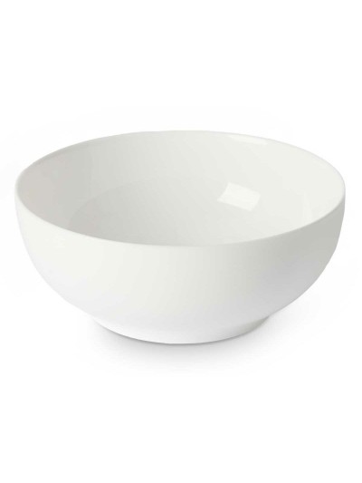 Bowl White Opaline glass 18 x 7 x 18 cm (24 Units)