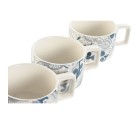 Piece Coffee Cup Set Home ESPRIT Beige Grey Pink Lilac Metal Bamboo Dolomite 260 ml