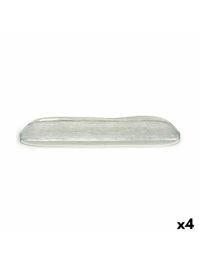 Fuente de Cocina Oasis Transparente Vidrio 18 x 2 x 47 cm (4 Unidades)