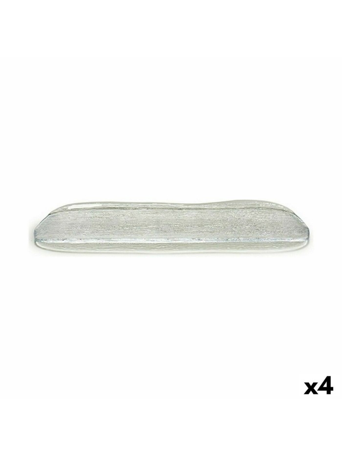 Serving Platter Oasis Transparent Glass 18 x 2 x 47 cm (4 Units)