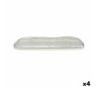 Serving Platter Oasis Transparent Glass 18 x 2 x 47 cm (4 Units)