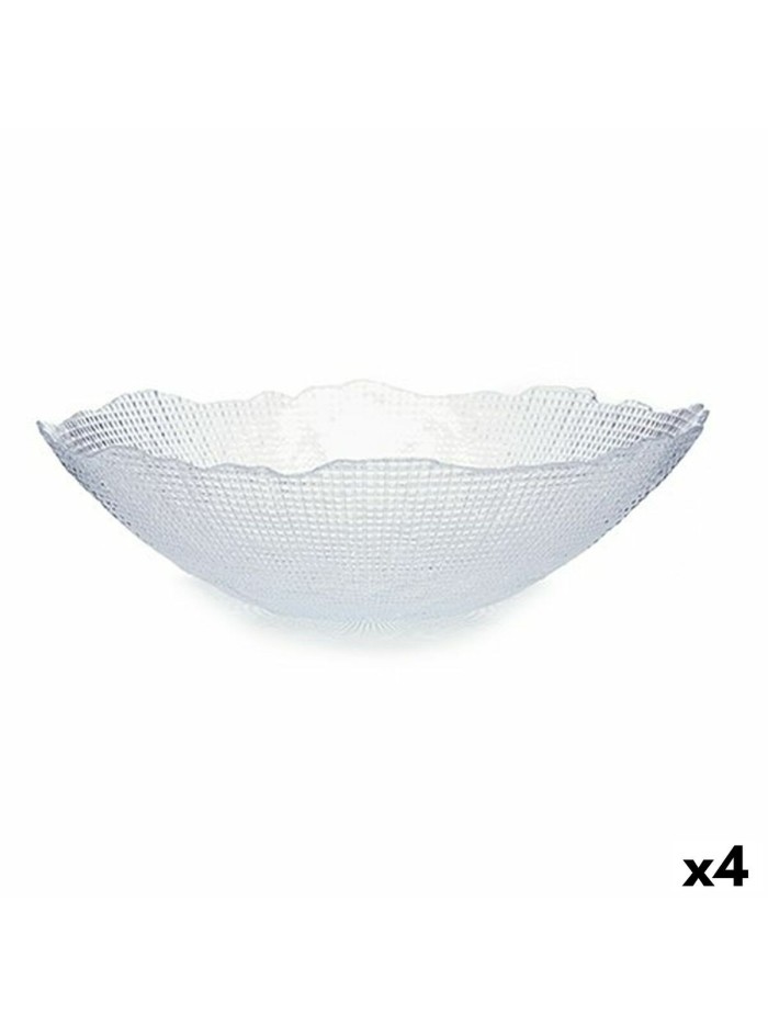 Bowl Infinity Transparent Crystal 31 x 8,3 x 31 cm (4 Units)