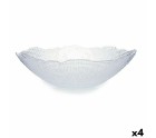 Bowl Infinity Transparent Crystal 31 x 8,3 x 31 cm (4 Units)