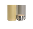Thermal Bottle Home ESPRIT Beige Grey 500 ml (2 Units)