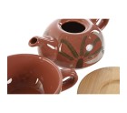 Tetera Home ESPRIT Blanco Beige Terracota Rosa claro Dolomita 750 ml (2 Unidades)