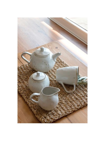 Tetera Home ESPRIT Blanco Gres 850 ml