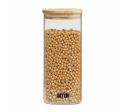 Recipiente Conservador de Alimentos Quttin Bambú Vidrio de Borosilicato 1 L (12 Unidades)