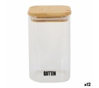 Recipiente Conservador de Alimentos Quttin Bambú Vidrio de Borosilicato 720 ml (12 Unidades)