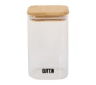 Recipiente Conservador de Alimentos Quttin Bambú Vidrio de Borosilicato 720 ml (12 Unidades)
