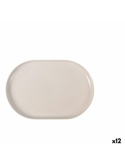 Bandeja de Aperitivos La Mediterránea Ivory Ovalado 30 x 20 x 2,5 cm (12 Unidades)