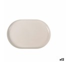 Snack tray La Mediterránea Ivory Oval 30 x 20 x 2,5 cm (12 Units)